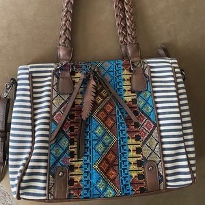 Striped Aztec NWOT purse